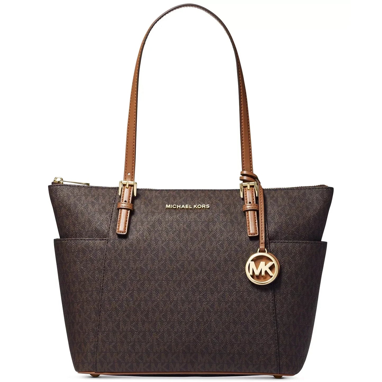 Michael Kors Jet Set East West Tote, Brown Signature