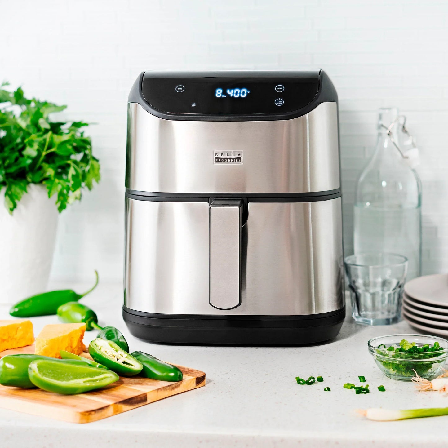 Bella Pro Series 6 qt. Digital Air Fryer, Stainless Steel