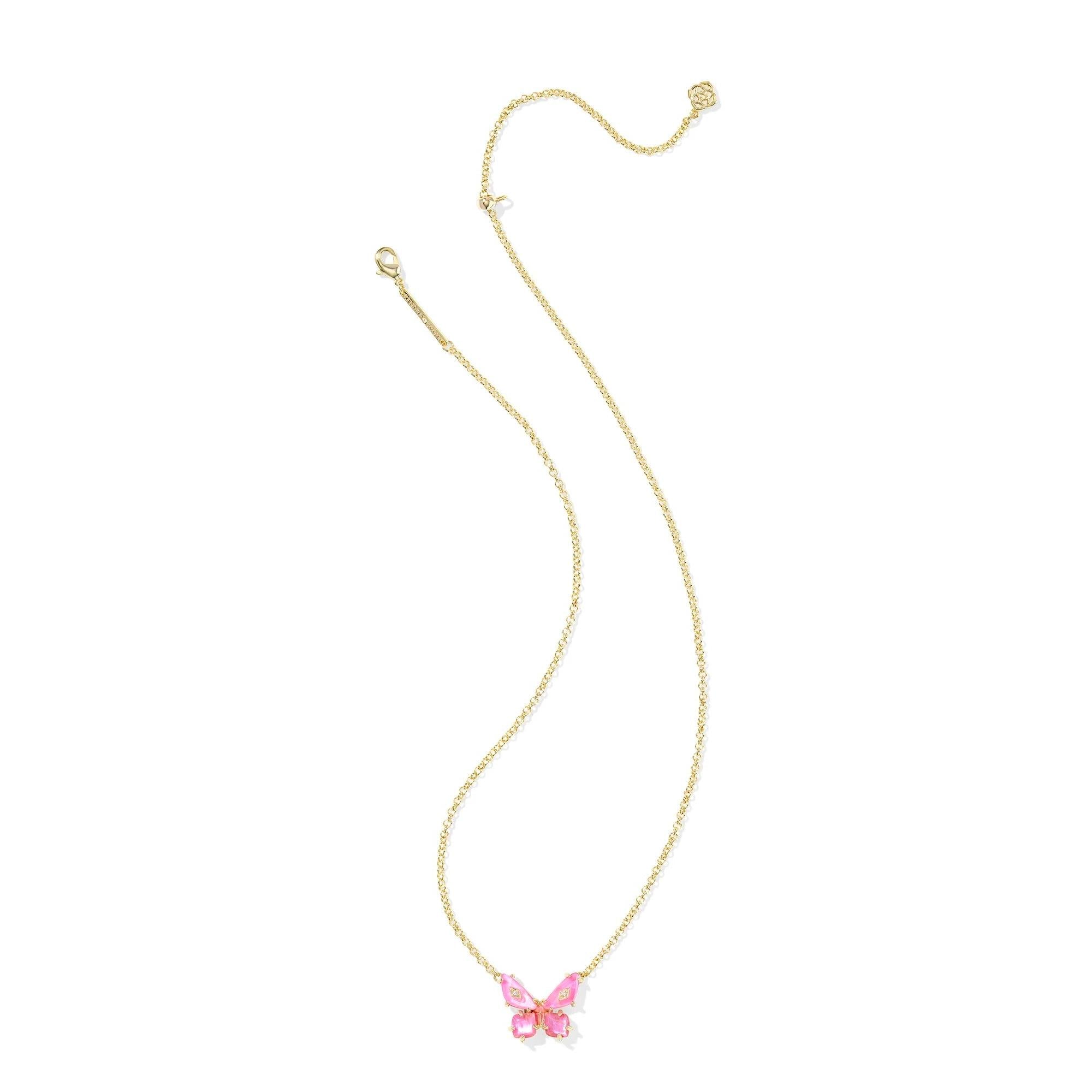 Kendra Scott Bianca Butterfly Necklace, Pink