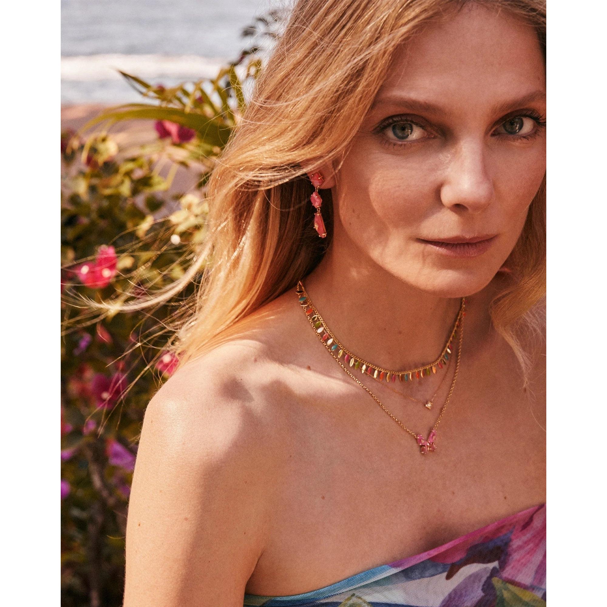 Kendra Scott Bianca Butterfly Necklace, Pink