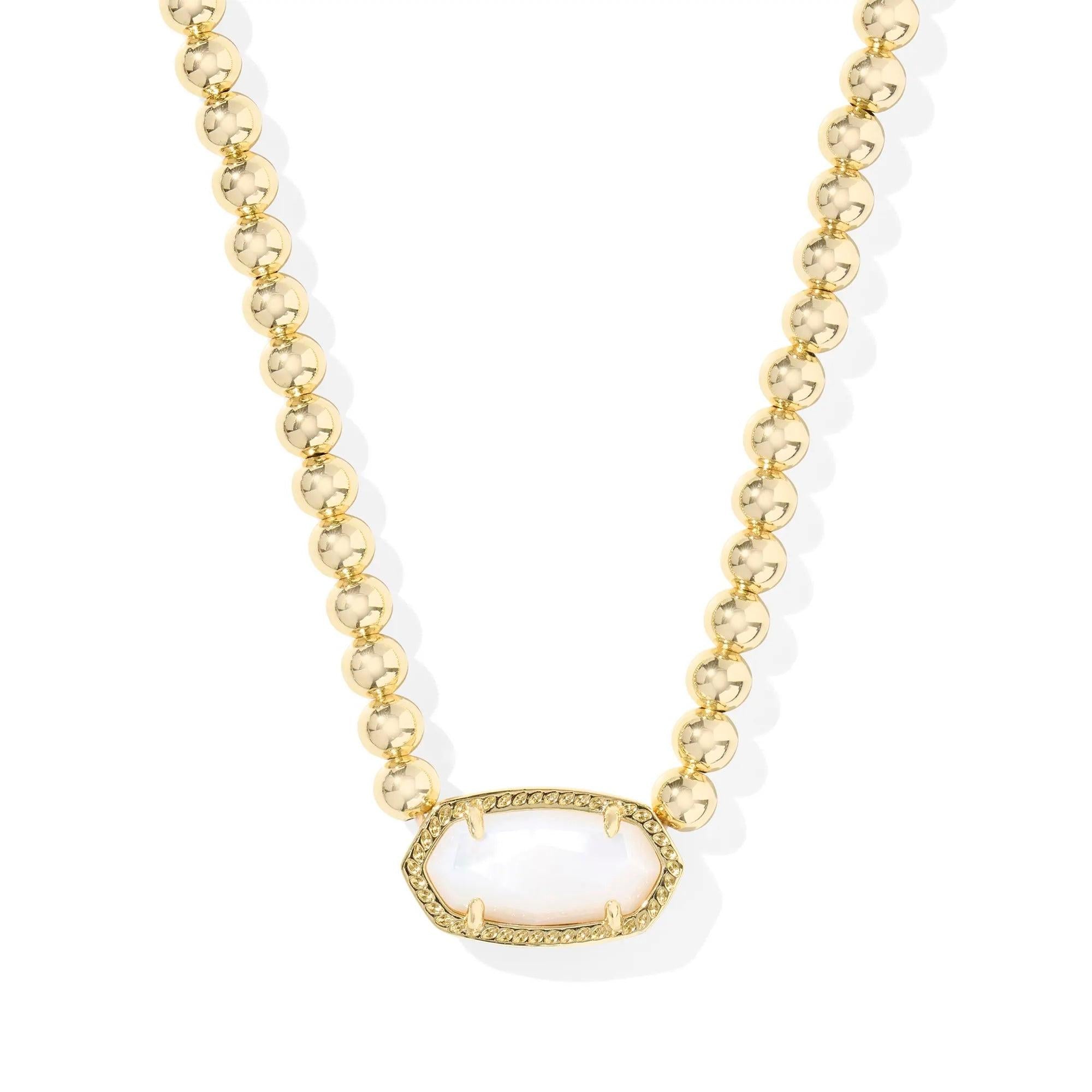 Kendra Scott Elisa Beaded Necklace, Ivory Mother of Pearl