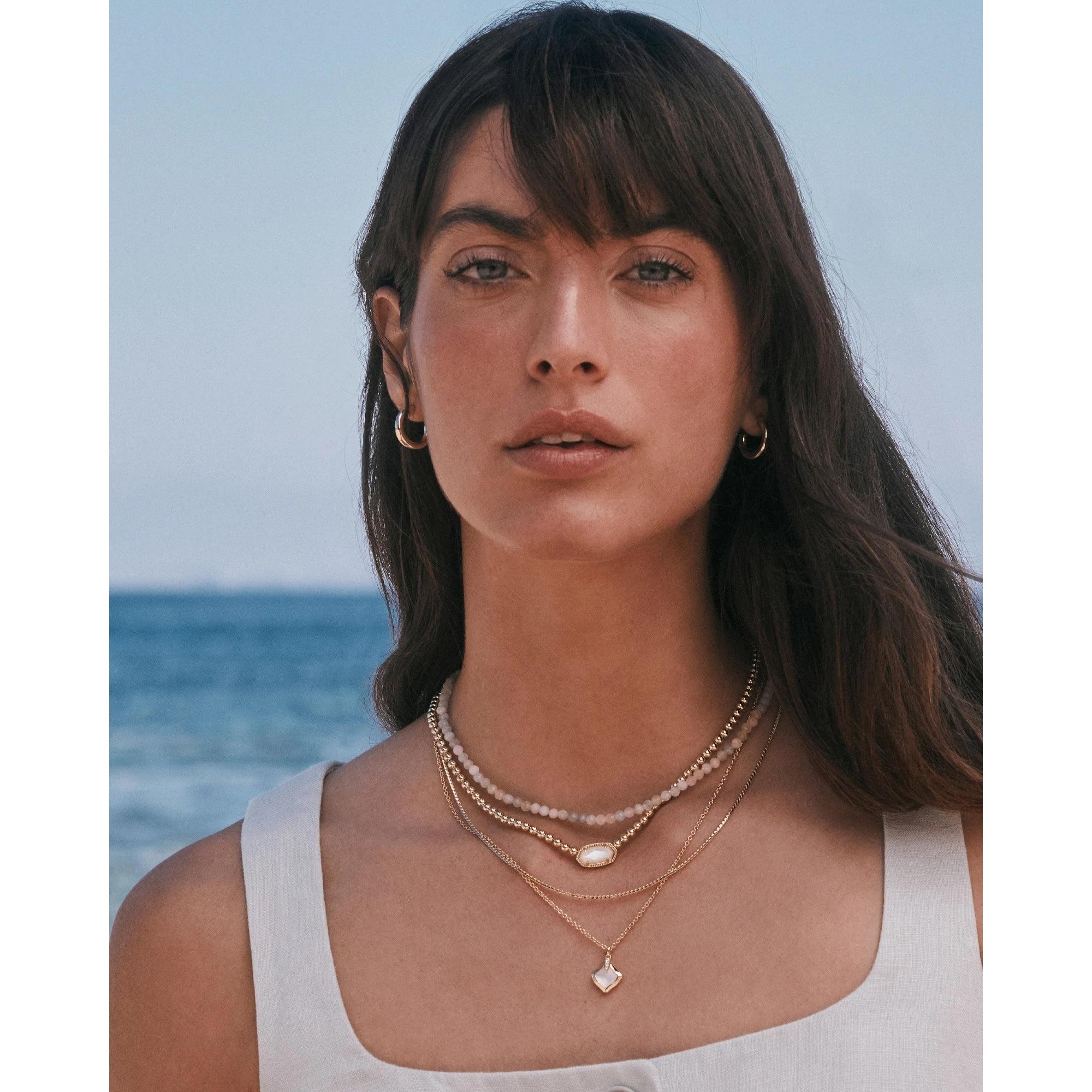 Kendra Scott Elisa Beaded Necklace, Ivory Mother of Pearl
