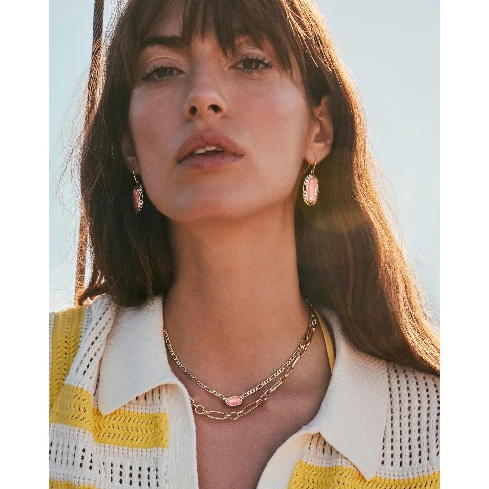 Kendra Scott Elisa Figaro Necklace, Pink Iridescent Mother-of-Pearl