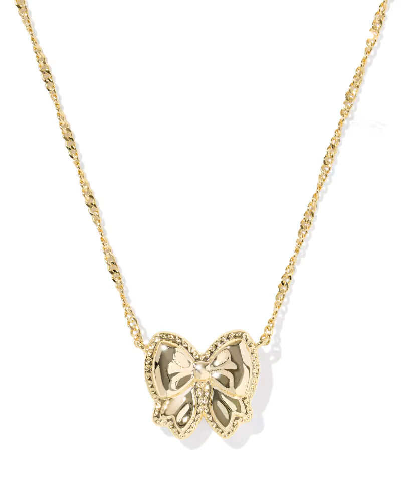 Kendra Scott Haley Bow Reversible Necklace, Blush Mother of Pearl