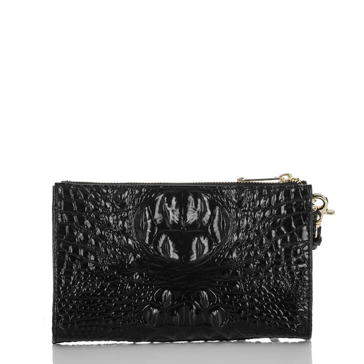 Brahmin Melbourne Collection Daisy Wristlet, Black