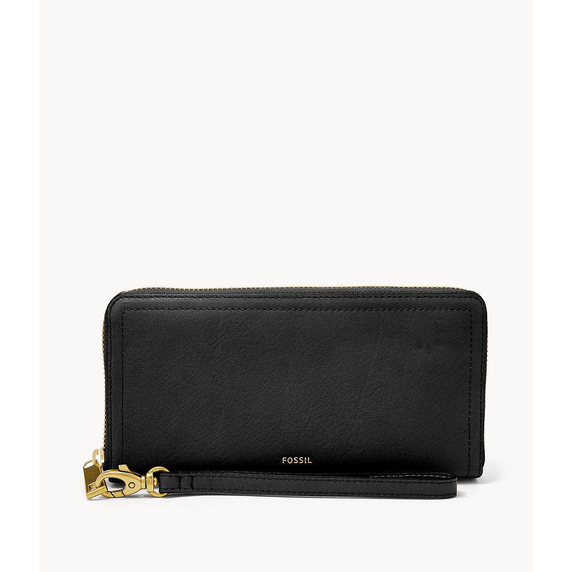 Fossil Logan RFID Zip Around Clutch, Black