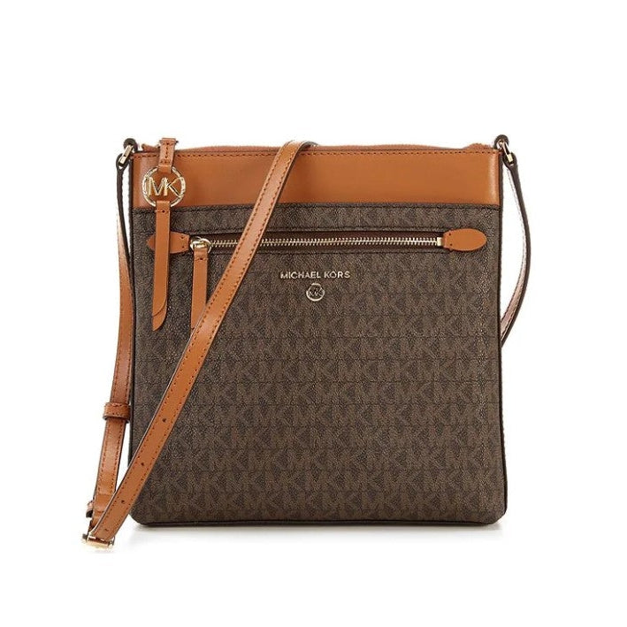 Michael Kors Jet Set Small Crossbody, Brown Signature