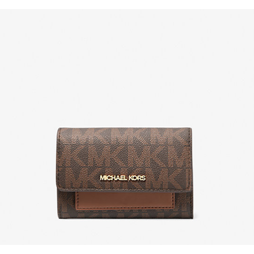 Michael Kors Jet Set Medium Wallet, Signature Brown