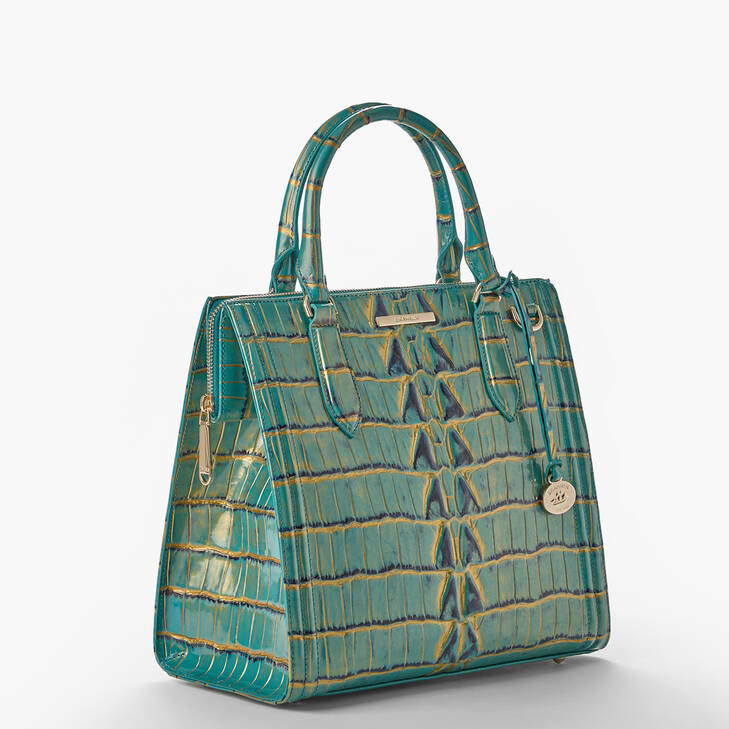 Brahmin Estuary Collection Caroline Satchel, Parakeet