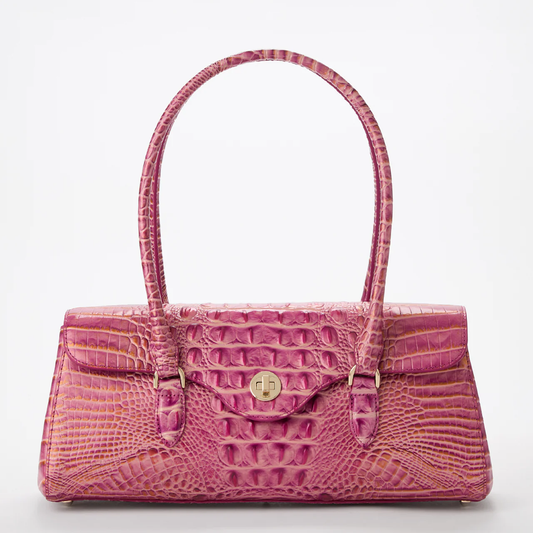 Brahmin Melbourne Collection Dayan Satchel, Rouge Blush