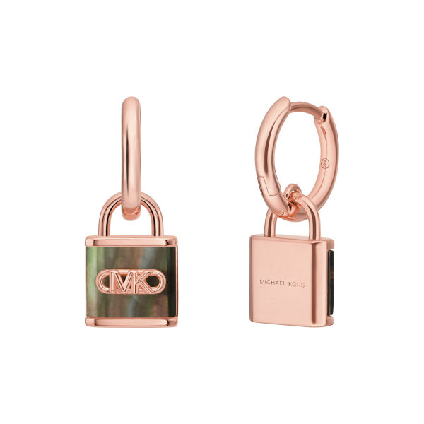 Michael Kors Mother of Pearl Padlock Earrings