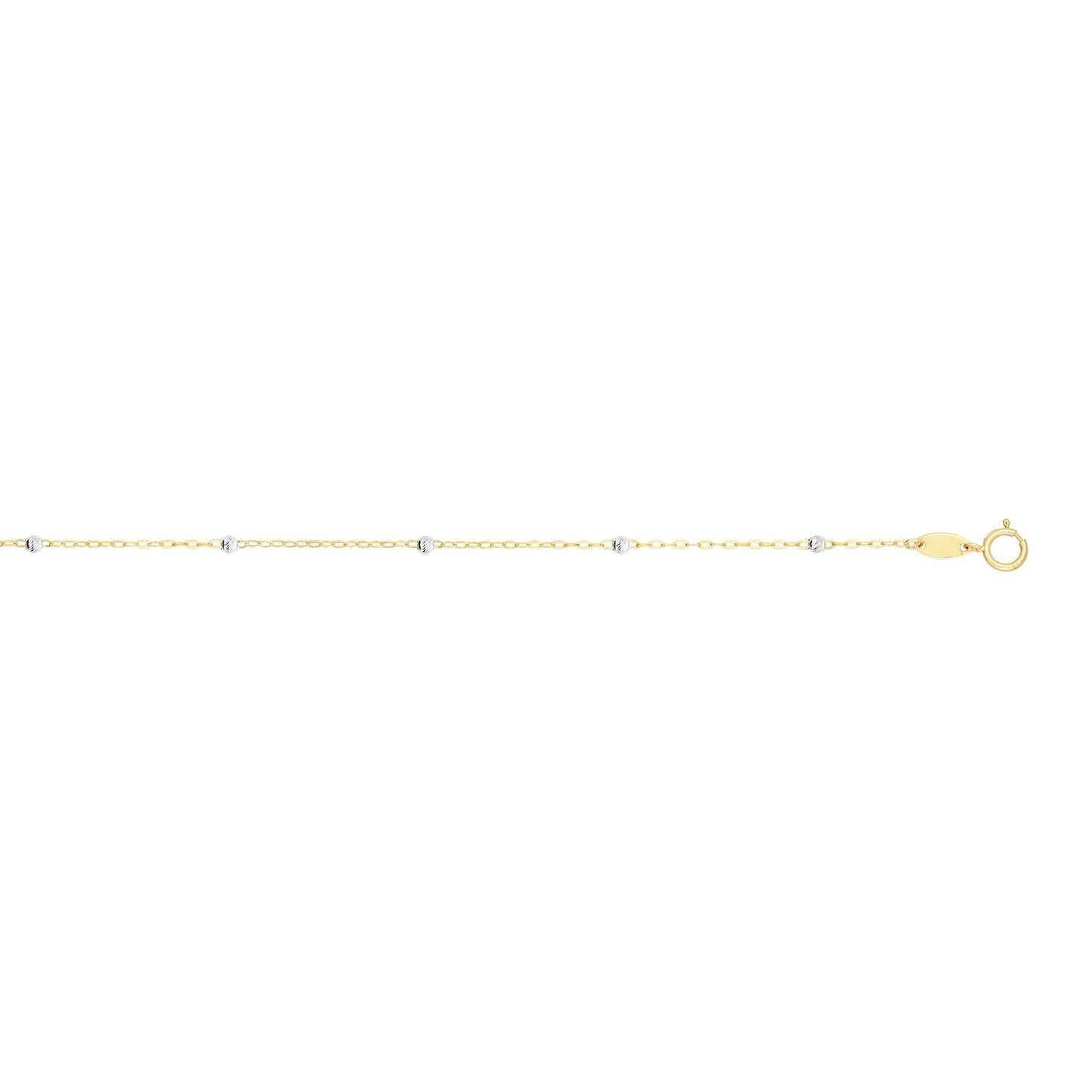 14K Bead Saturn Chain